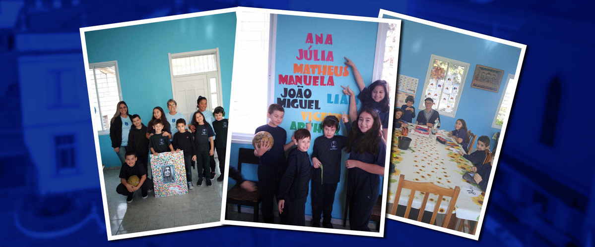 Crianças no Contraturno da Escola Maria Imaculada